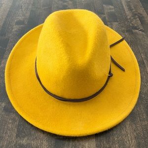 Mustard yellow hat